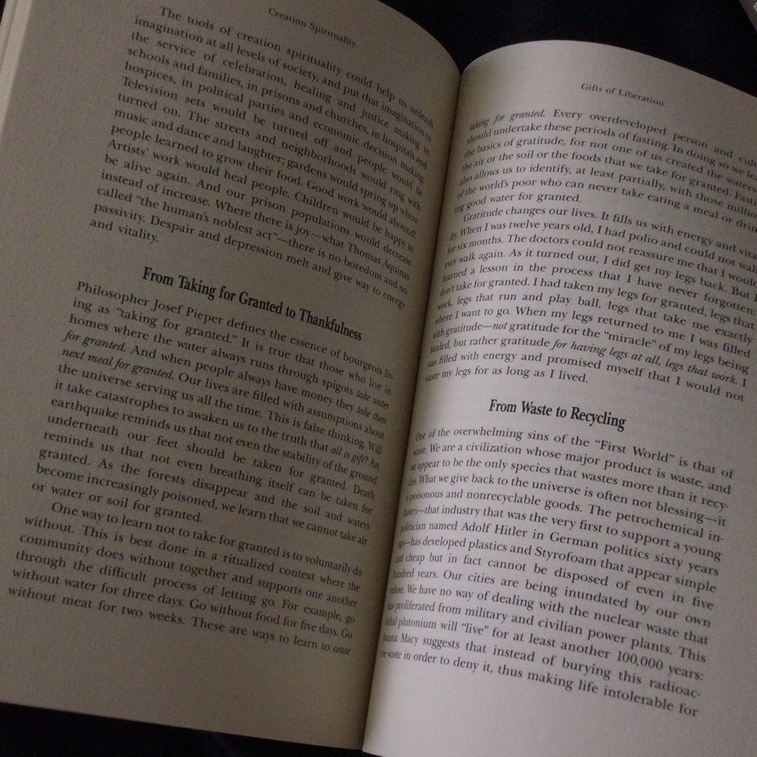 'Creation Spirituality, Liberating Gifts for the Peoples of the Earth' by Matthew Fox