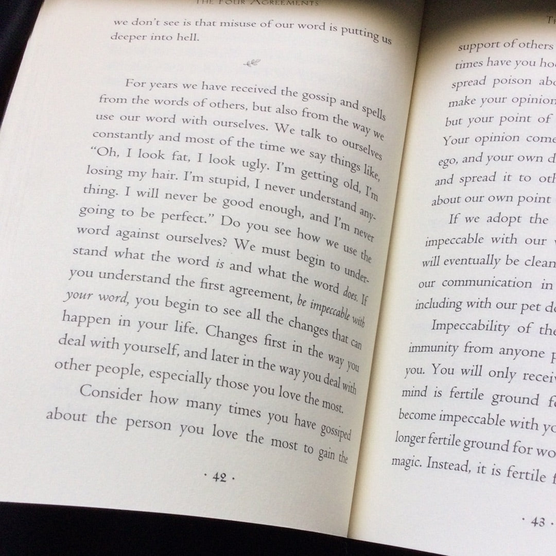 'The Four Agreements, A Toltec Wisdom Book' by Don Miguel Ruiz