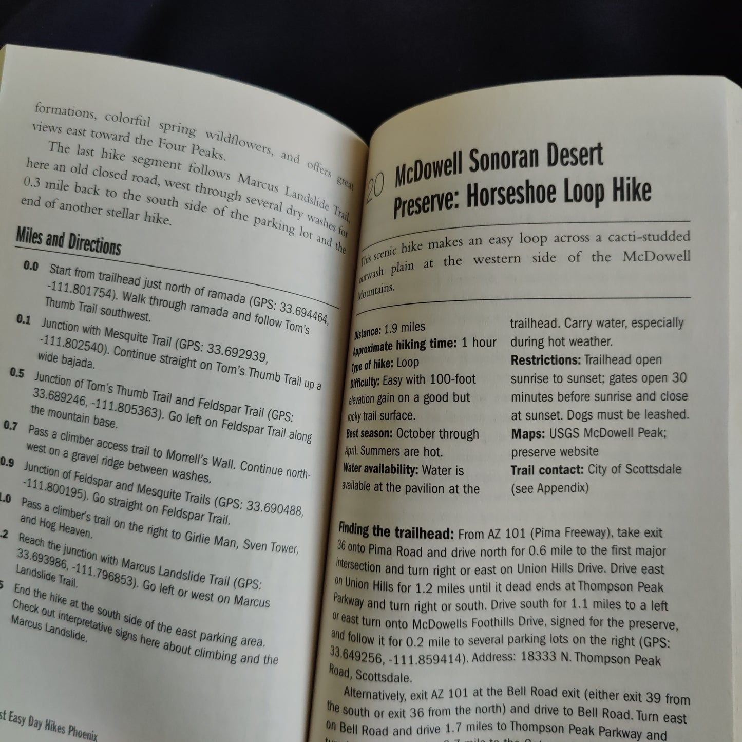 'A Falcon Guide, Best Easy Day Hikes Phoenix'