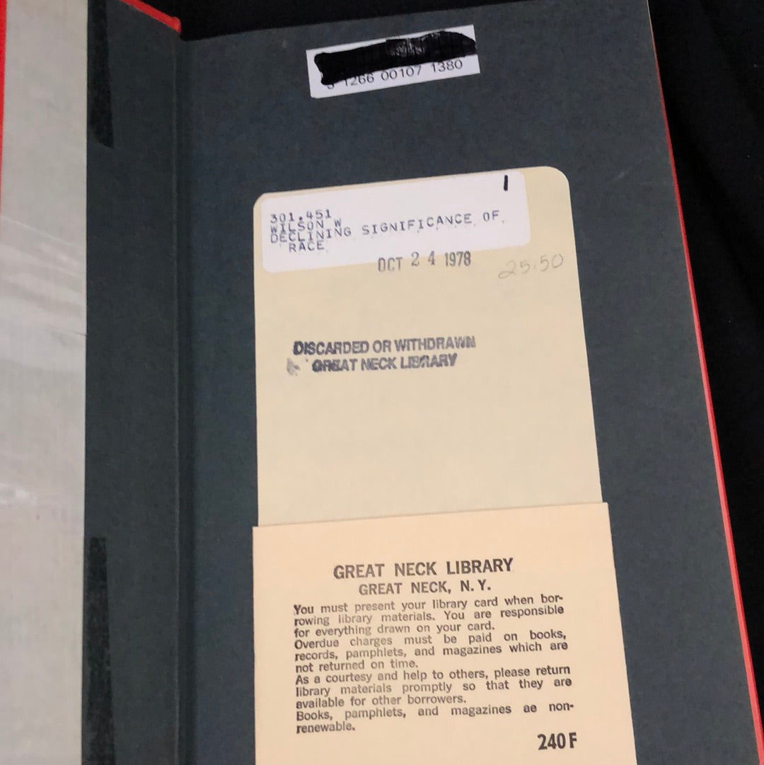 ‘The Declining Significance of Race’ by William Julius Wilson