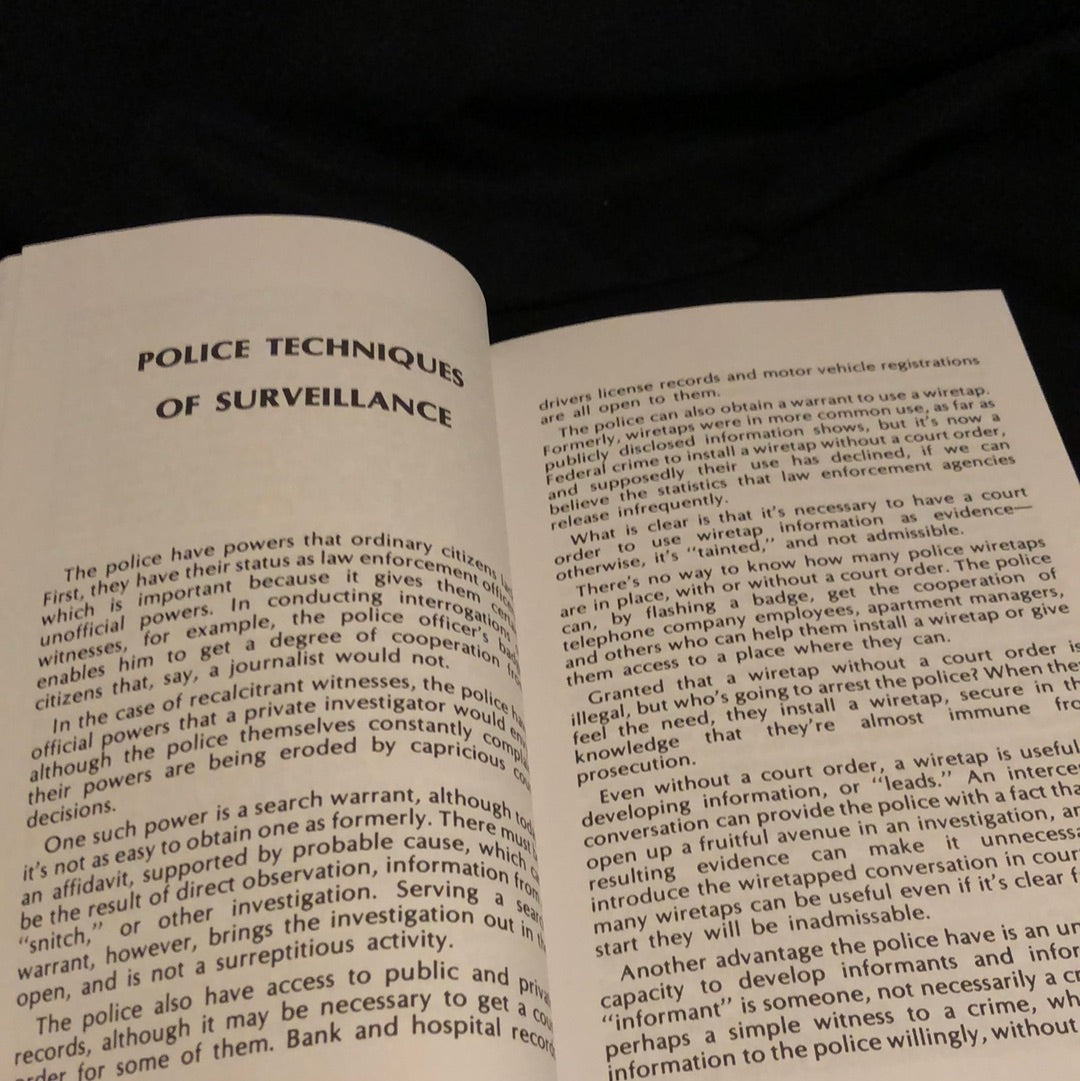 ‘Shadowing and Surveillance A Complete Guidebook’ by Burt Rapp