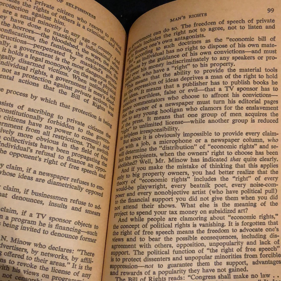 ‘The Virtue of Selfishness A New Concept of Egoism’ by Ayn Rand