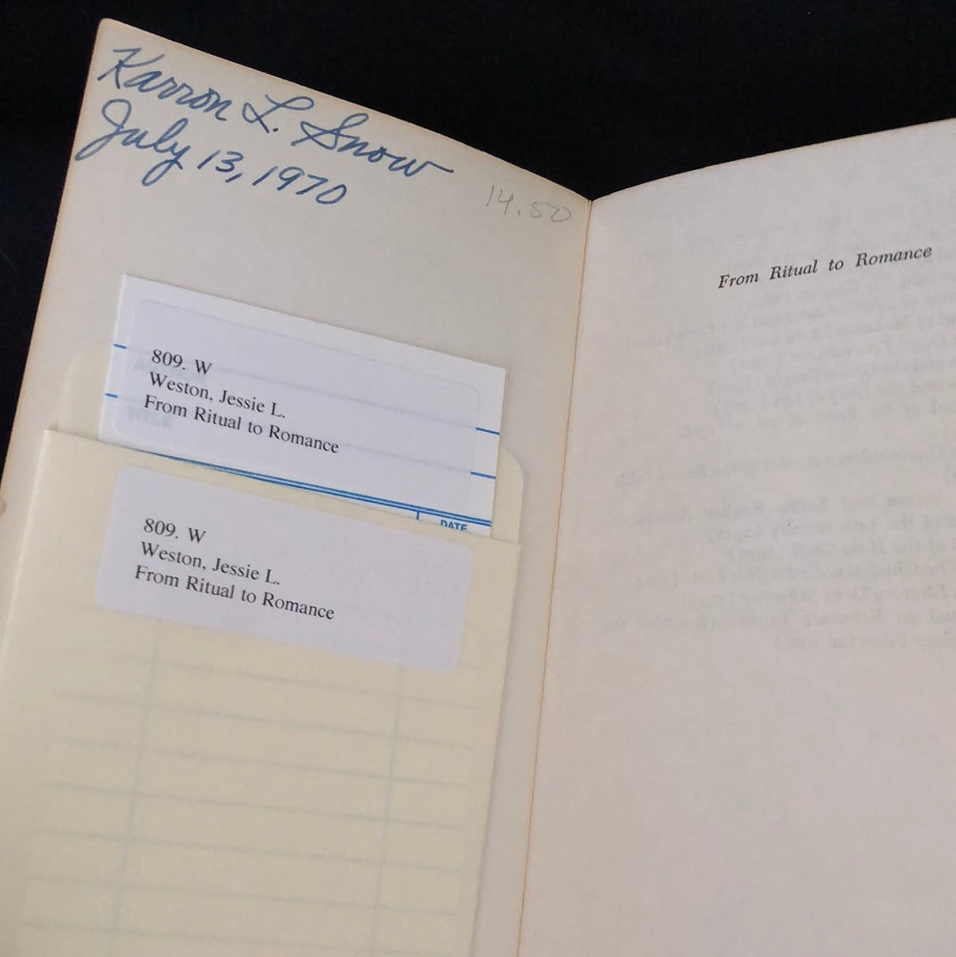 ‘From Ritual To Romance’ by Jessie L. Weston