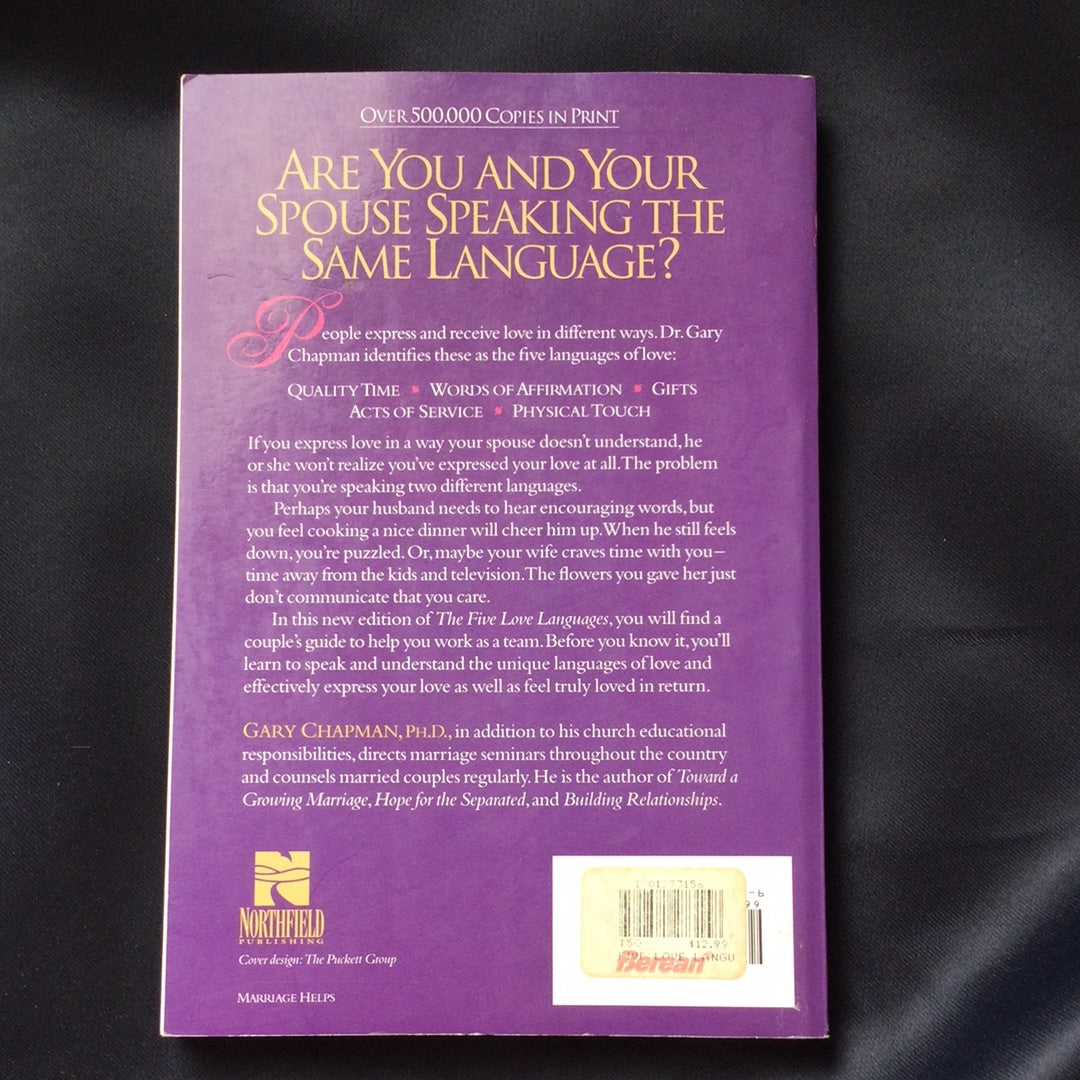 ‘The Five Love Languages, How to Express Heartfelt Commitment to Your Mate’ by Gary Chapman