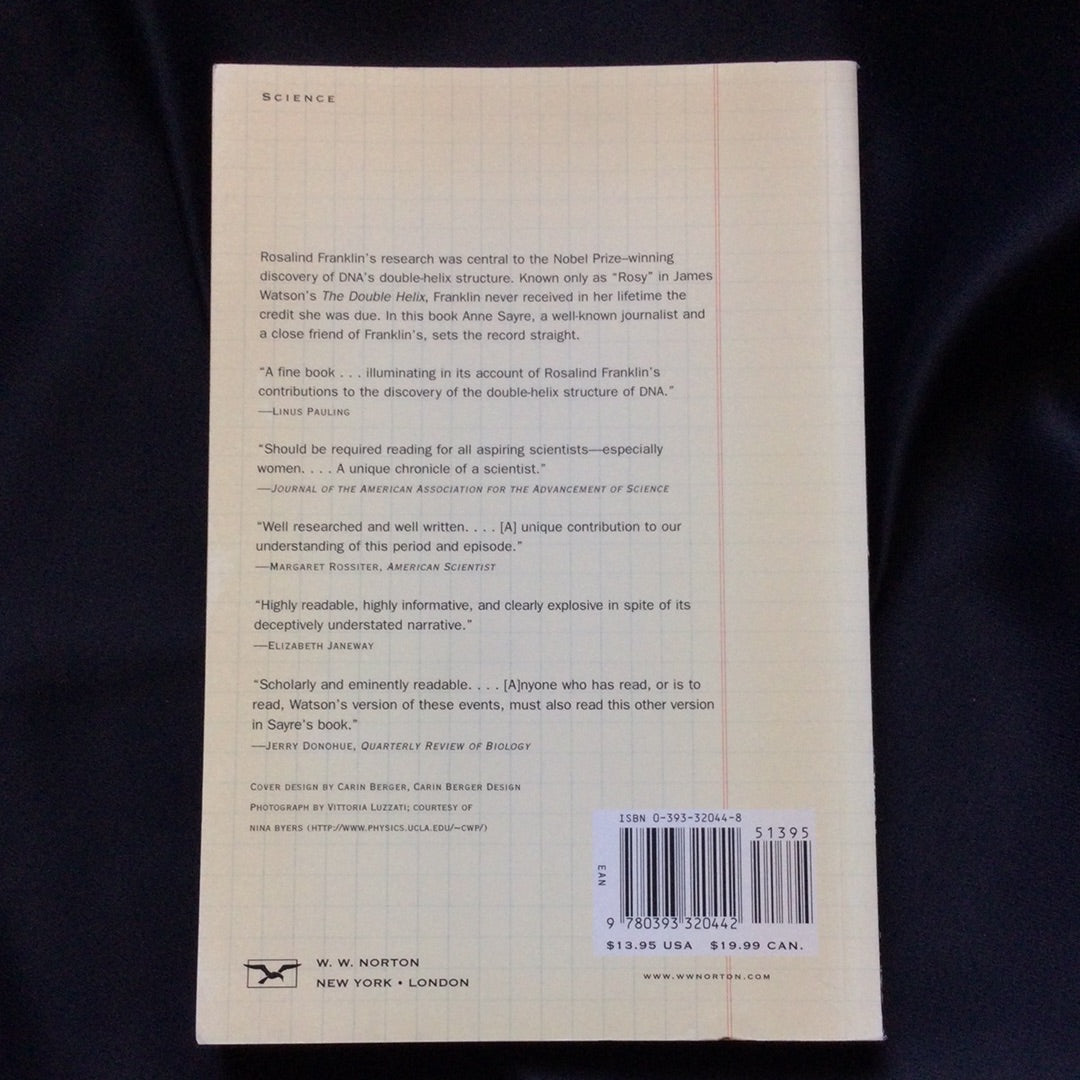 'Rosalind Franklin and DNA' by Anne Sayre