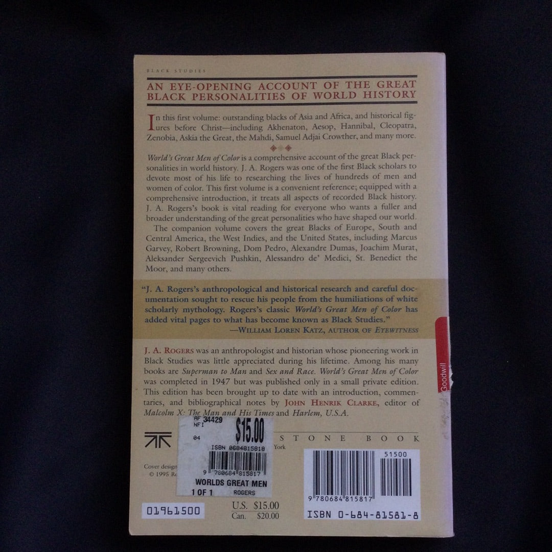 'World's Great Men of Color' by J.A. Rogers