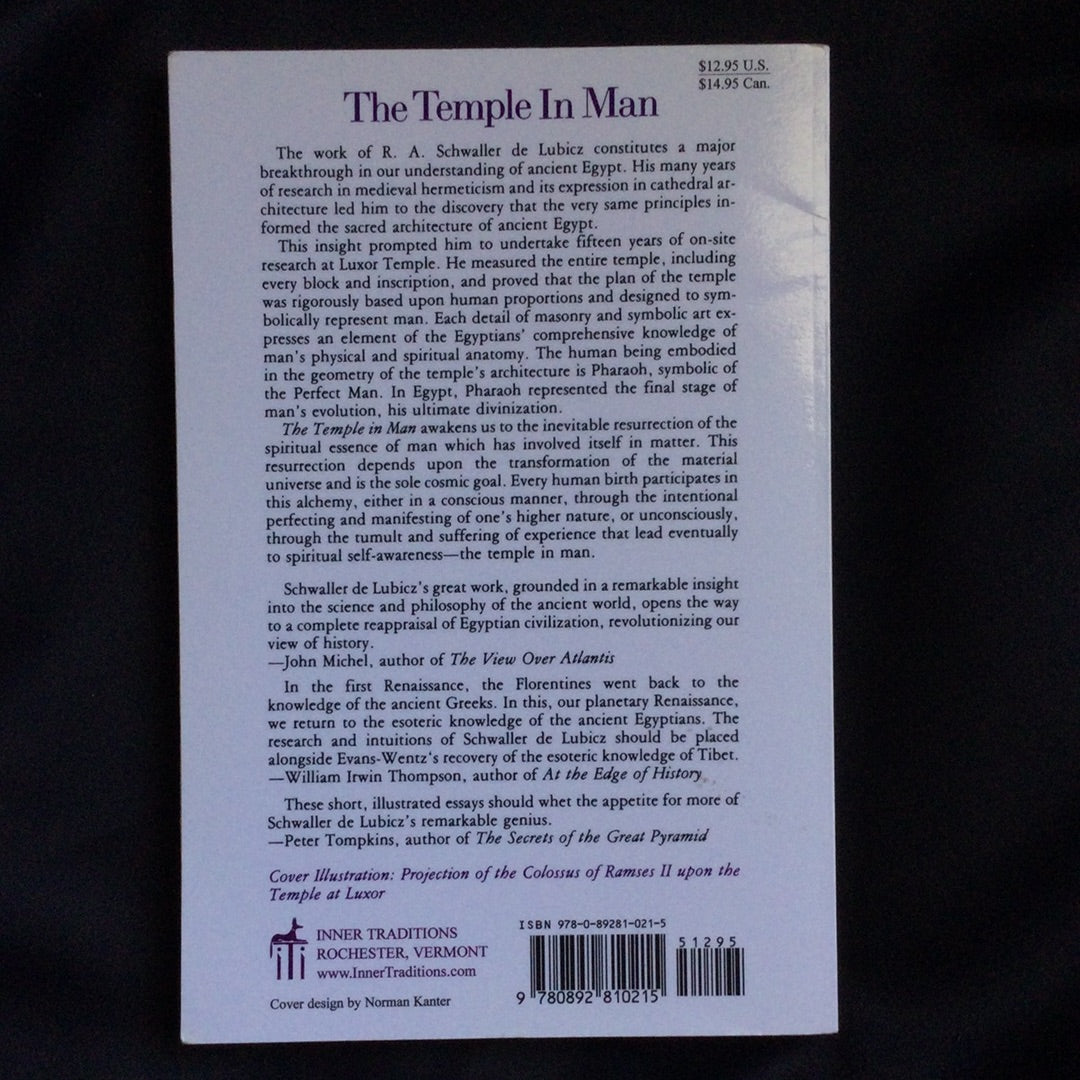 'The Temple In Man' by R.A. Schwaller de Lubicz