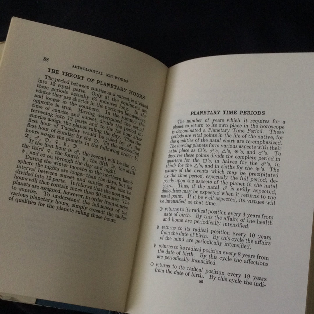 'Astrological Keywords' by Manly Palmer Hall