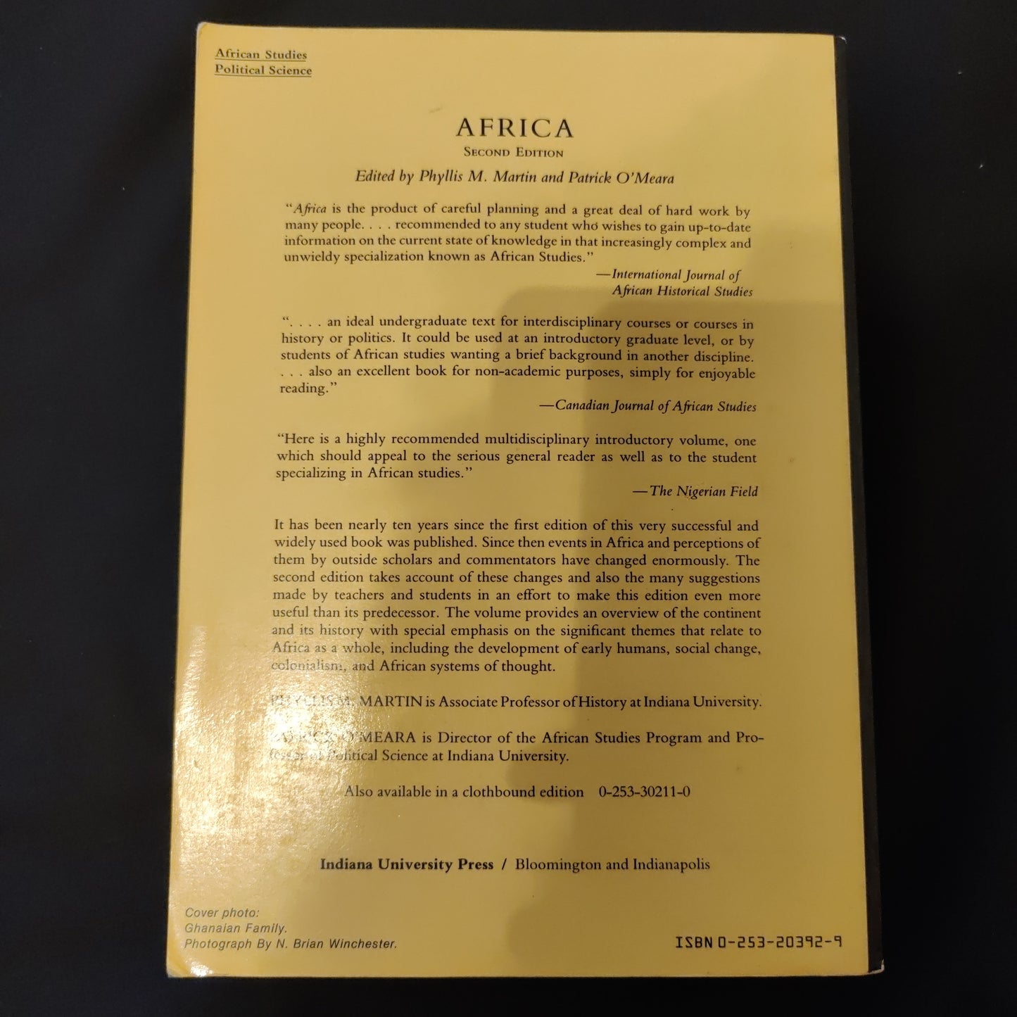 'Africa, Second Edition' by Phyllis Martin & Patrick O'Meara