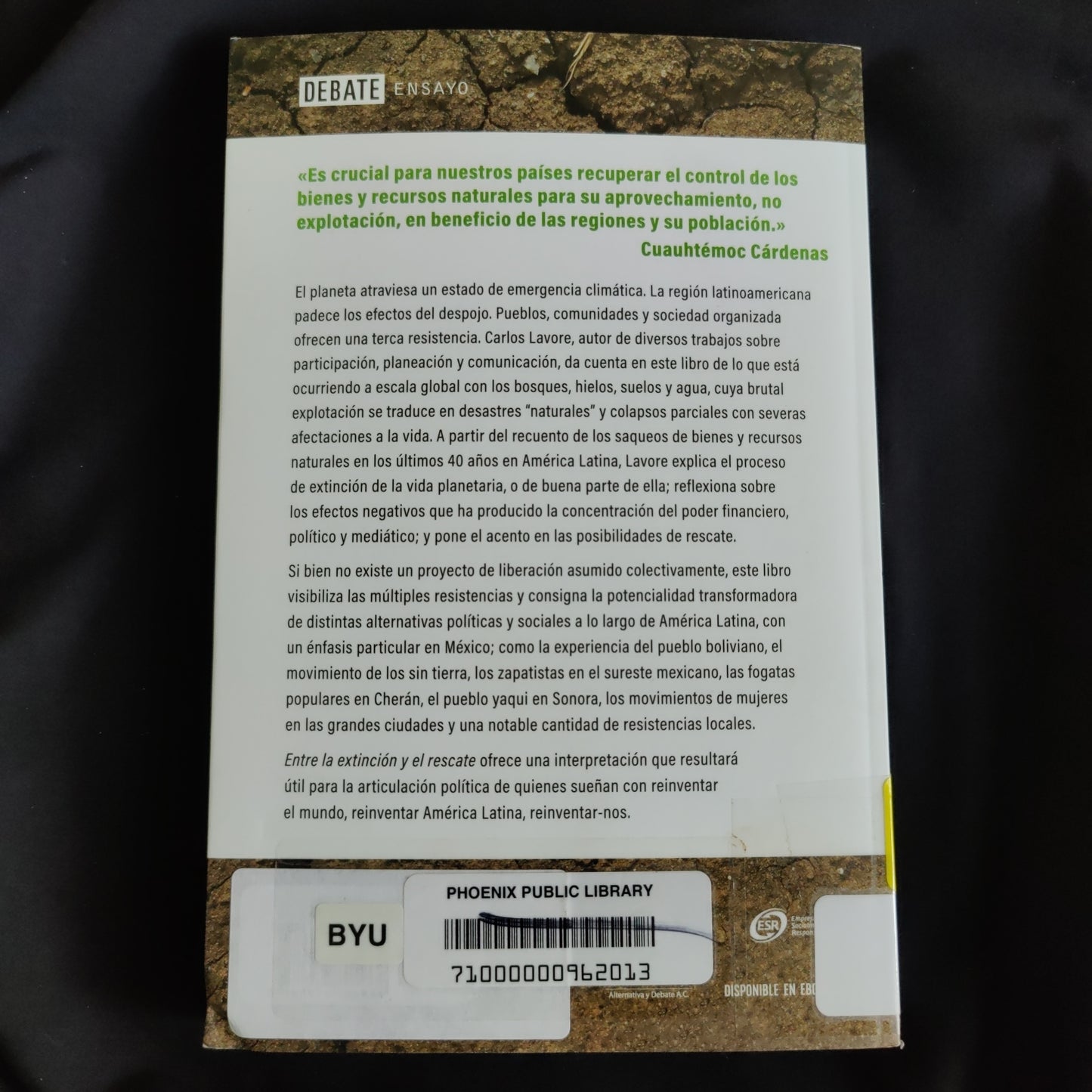 'Entre La Extincion y El Rescate' by Carlos Lavore