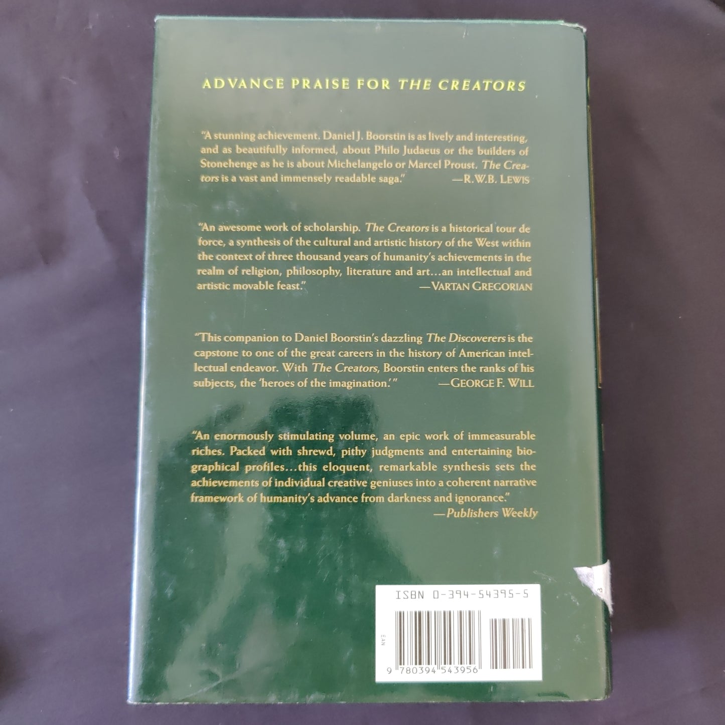 'The Creators A History of Heroes of the Imagination' by Daniel J. Boorstin