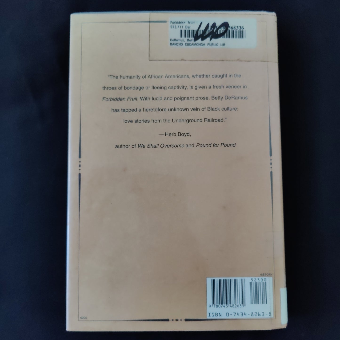 'Forbidden Fruit, Love Stories From the Underground Railroad' by Betty DeRamus