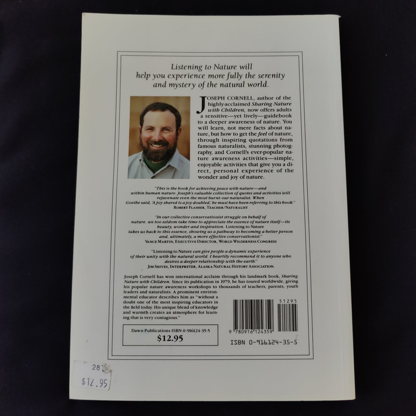 'Listening to Nature, How to Deepen Your Awareness of Nature' by Joseph Cornell