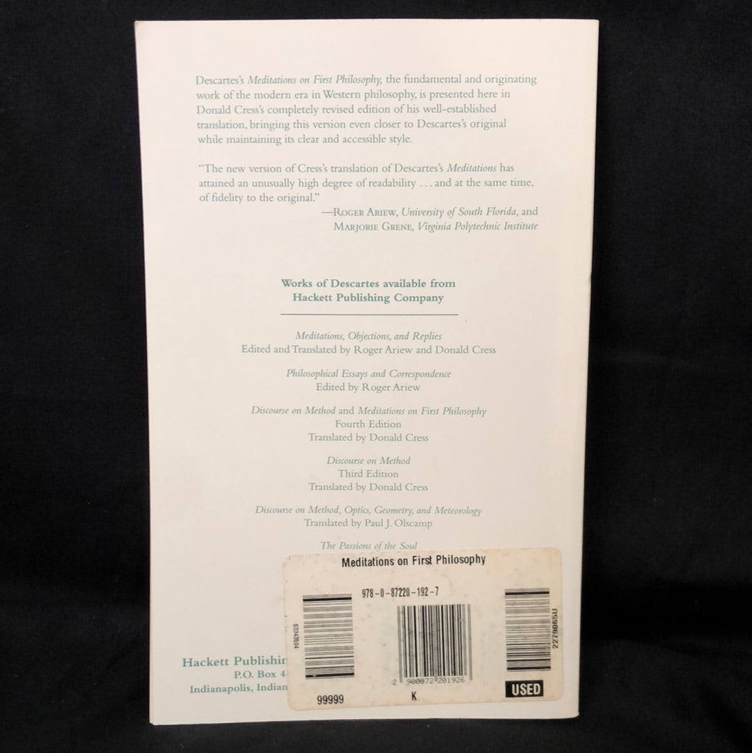 ‘Meditations on First Philosophy’ by Rene Descartes