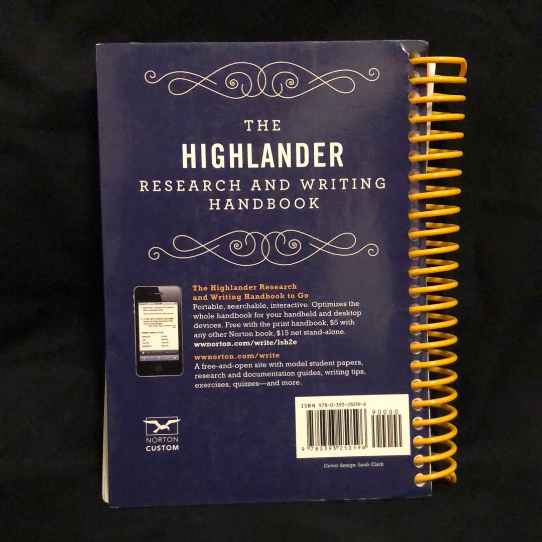 ‘The Highlander Research and Writing Handbook’ by Richard Bullock, Michal Brody & Francine Weinberg
