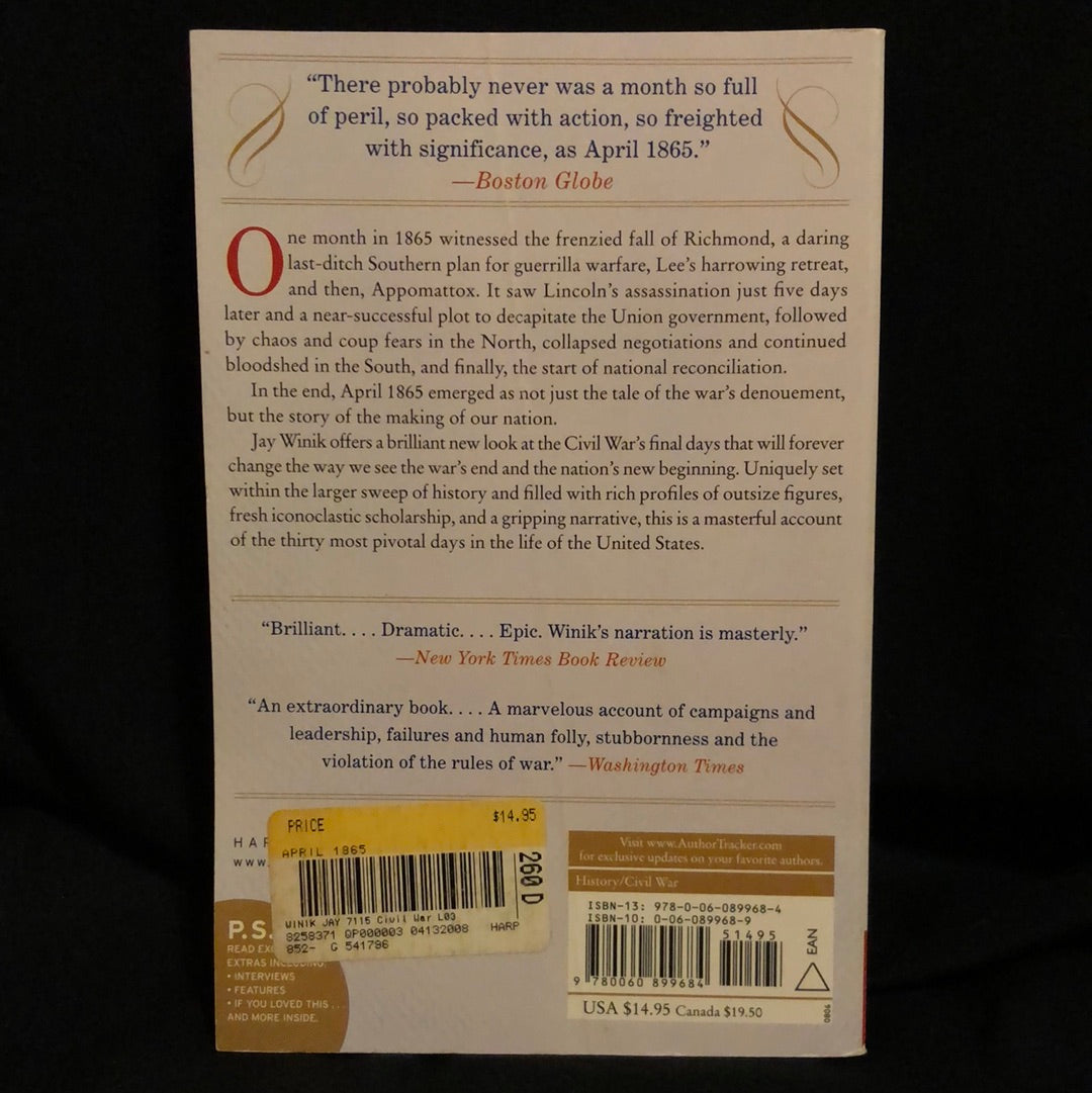 ‘April 1865 the Month that Saved America’