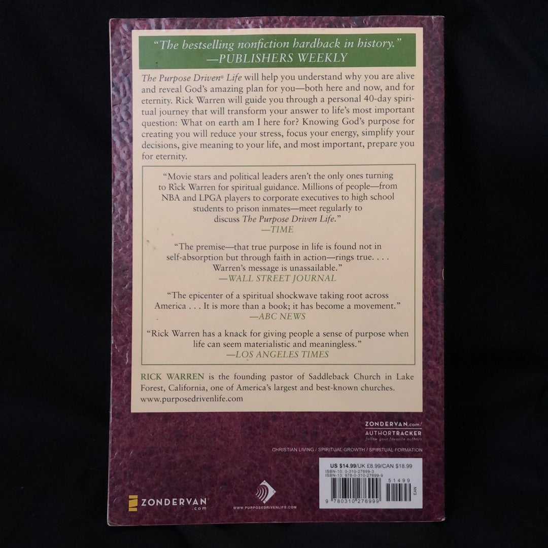 ‘Purpose Driven, What On Earth Am I Here For?’ By Rick Warren