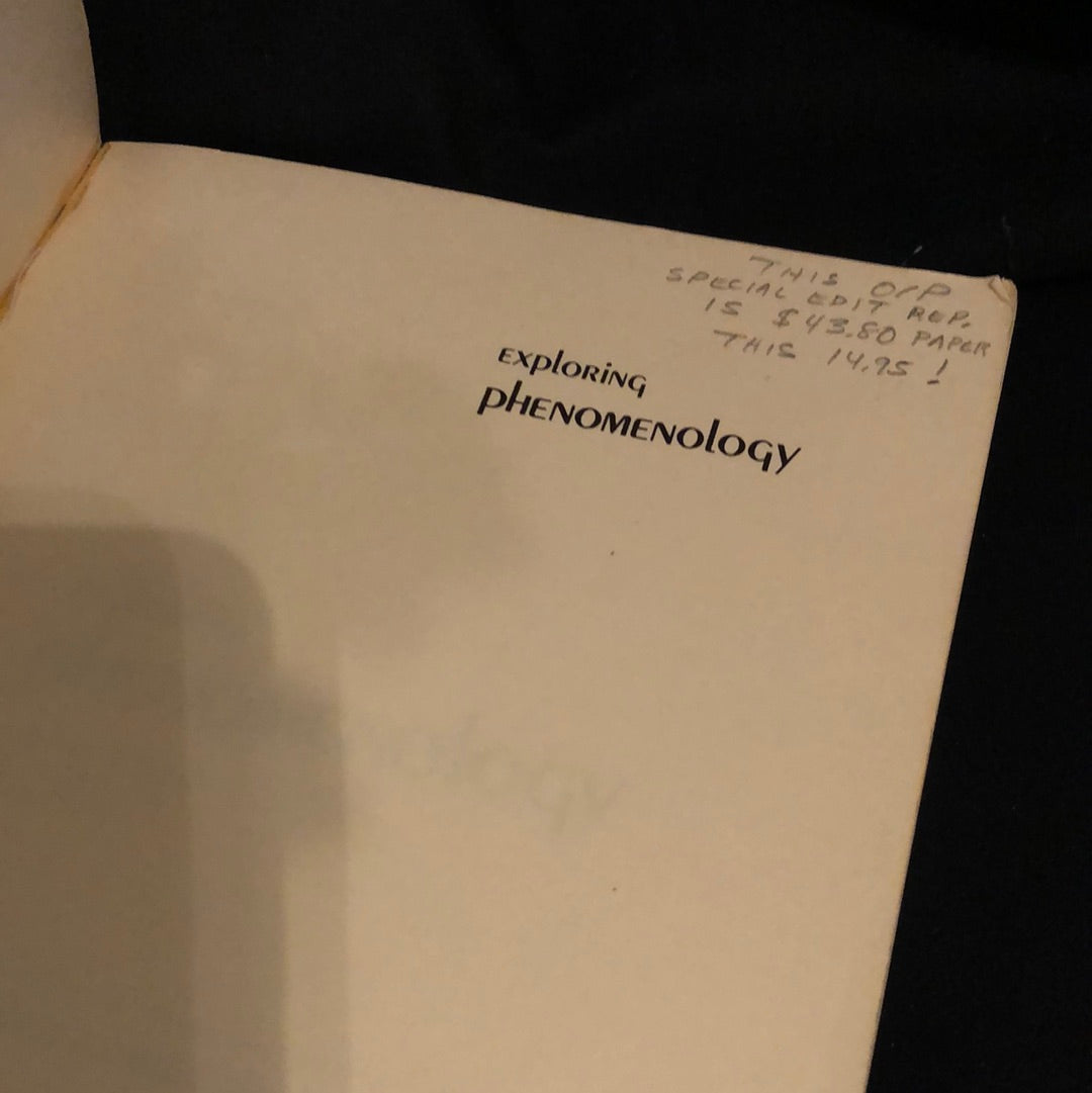 ‘Exploring Phenomenology’ by David Stewart