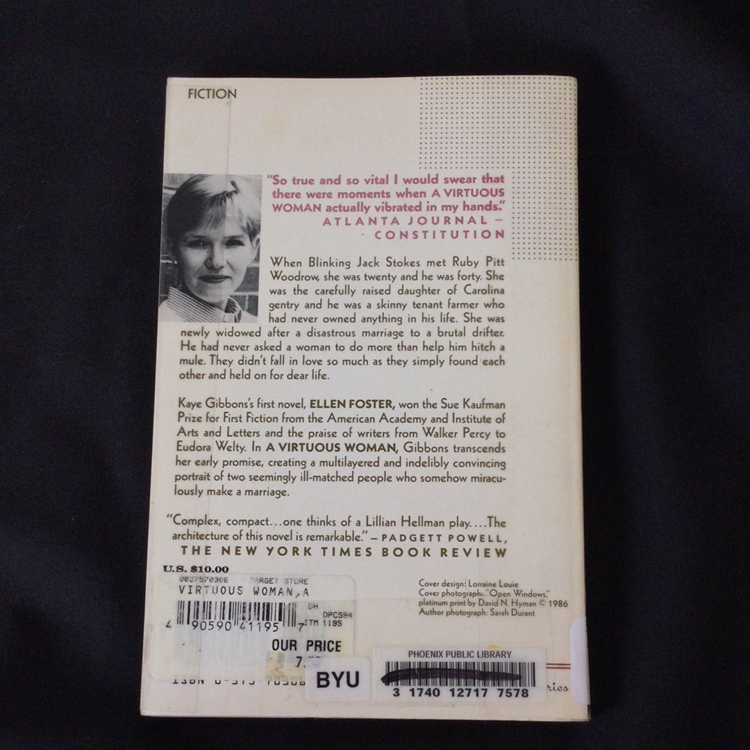 'A Virtuous Woman' by Kaye Gibbons