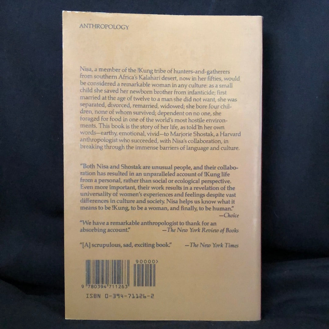 ‘Nisa The Life and Words of a Kung Woman’ by Marjorie Shostak