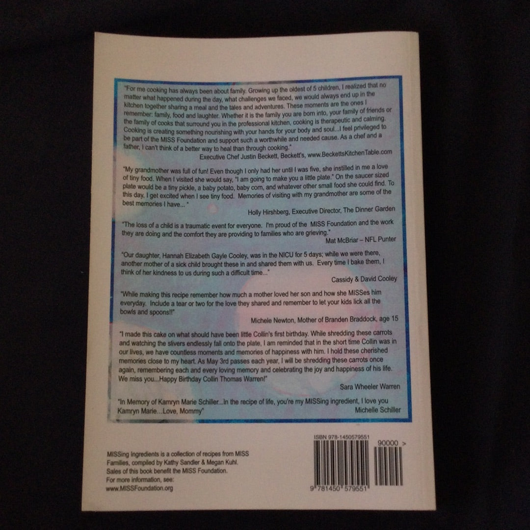 ‘A Re-membering Cookbook, MISSing Ingredients’ by Kathy Sandler & Megan Kuhl