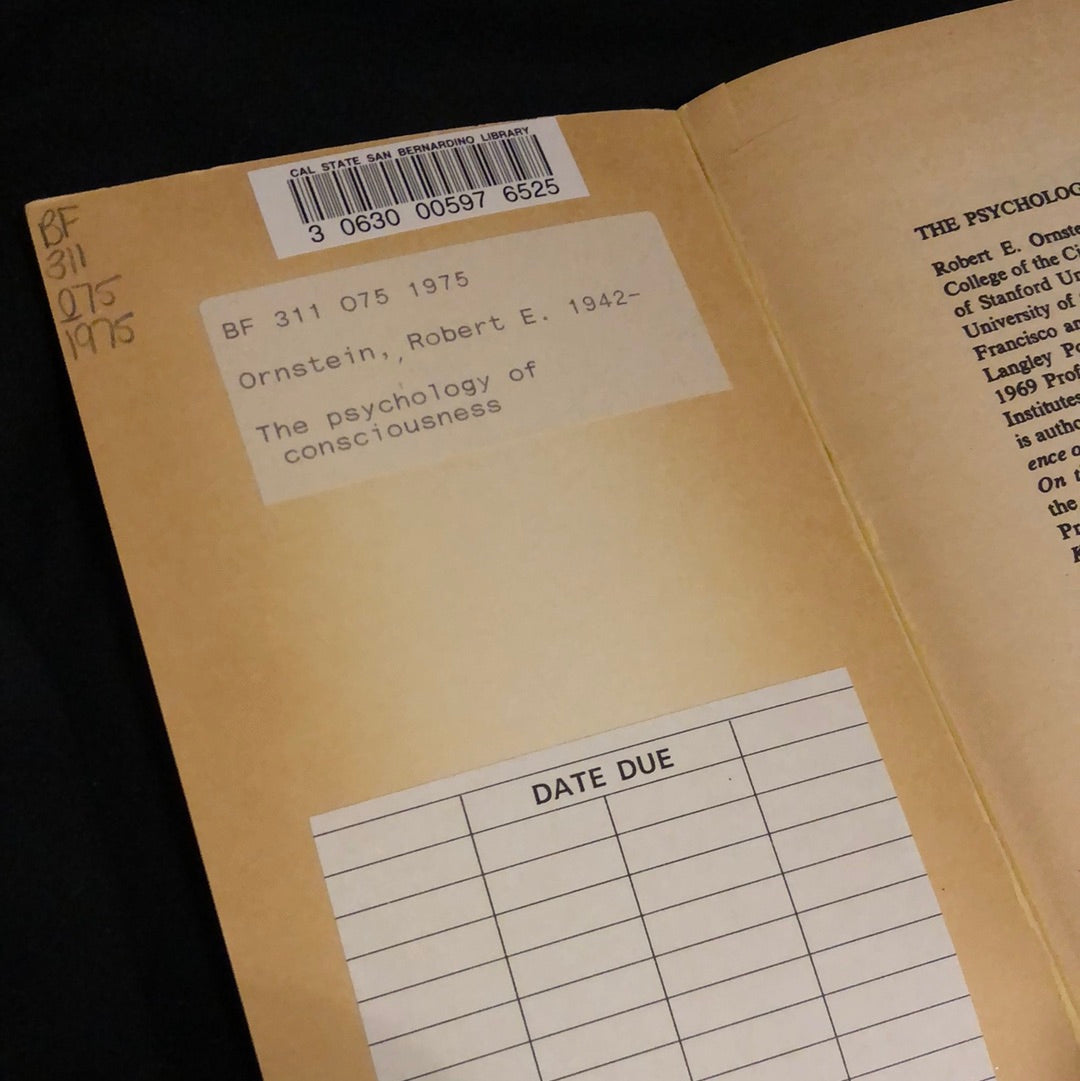 ‘The Psychology of Consciousness’ by Robert E. Ornstein