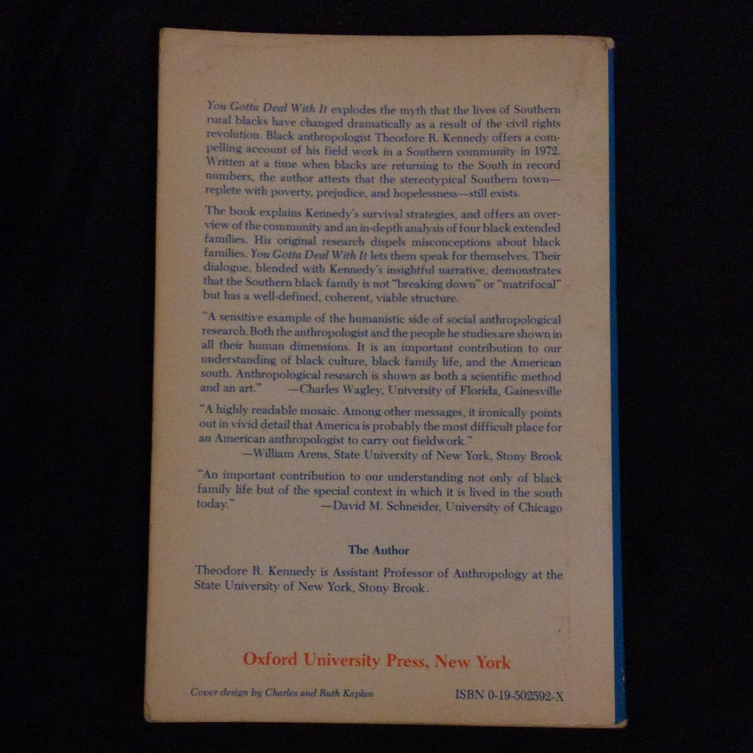 ‘You Gotta Deal with it’ by Theodore R. Kennedy