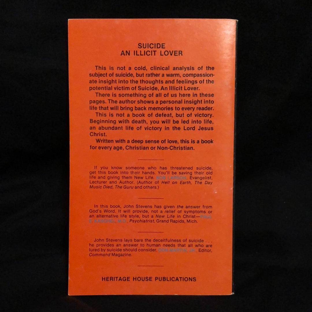 ‘Suicide, An Illicit Lover’ by John Stevens