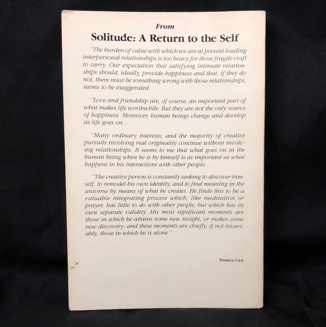 ‘Solitude, A Return to the Self’ by Anthony Storr