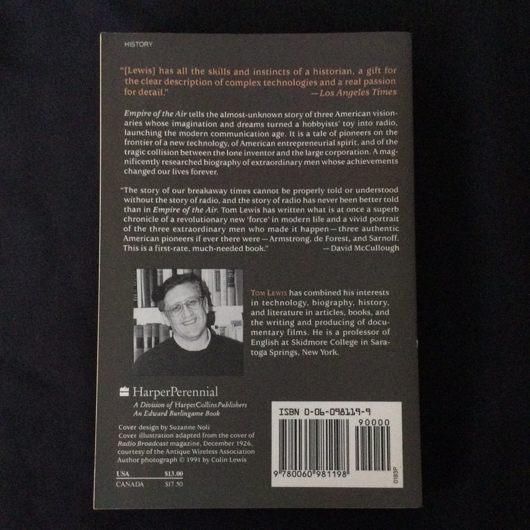 ‘Empire of the Air, the Men Who Made Radio’ by Tom Lewis