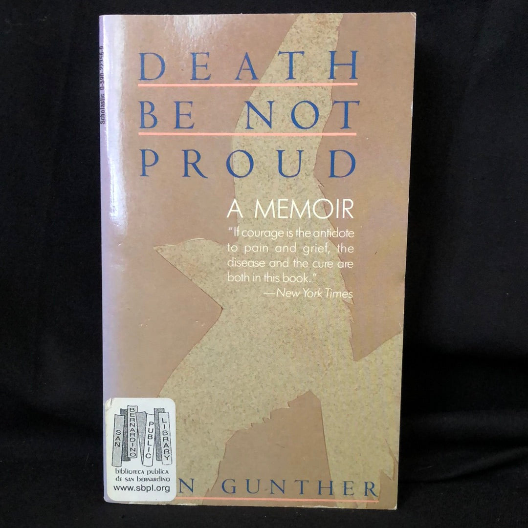 ‘Death Be Not Proud’ by John Gunther