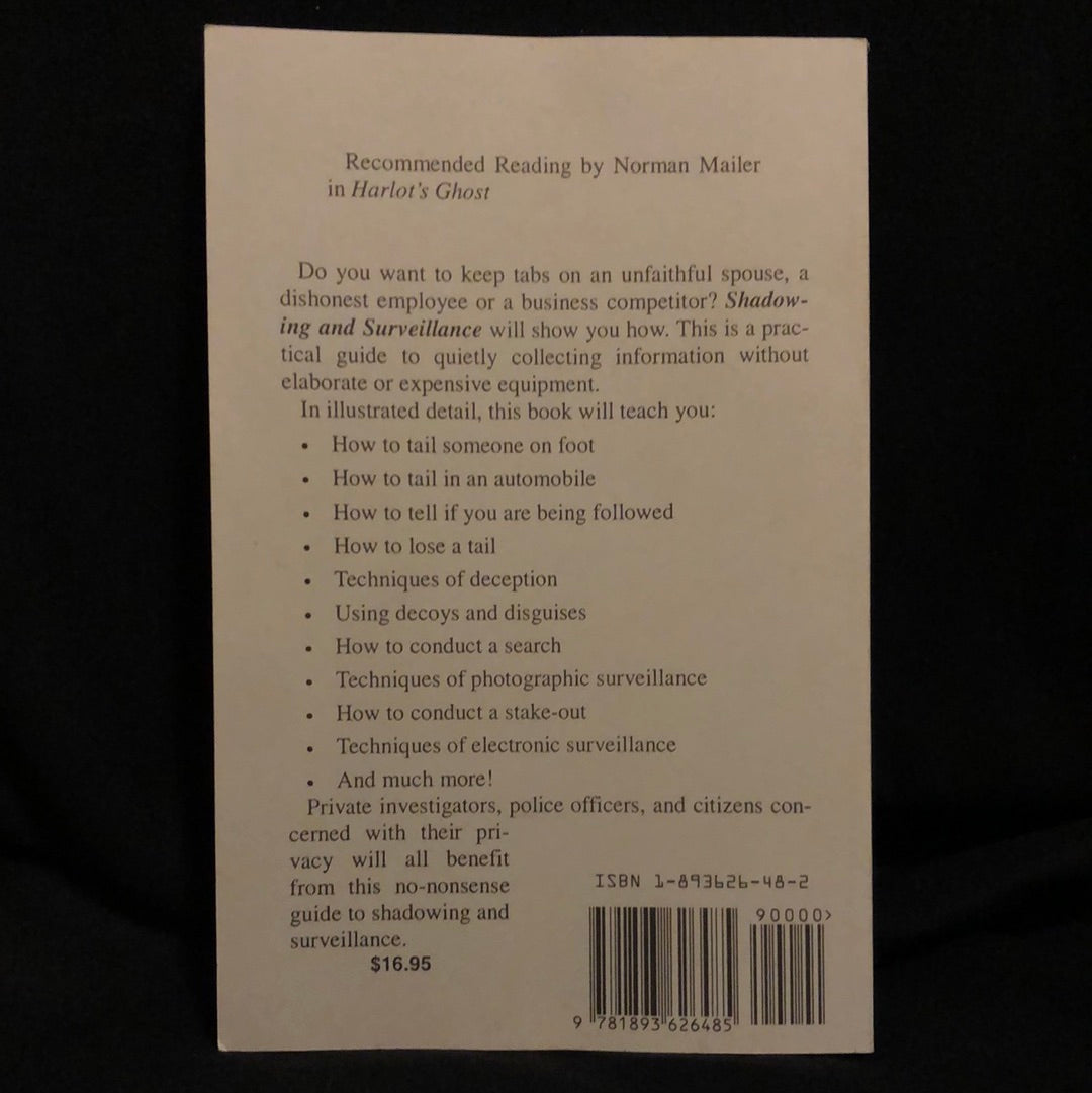 ‘Shadowing and Surveillance A Complete Guidebook’ by Burt Rapp