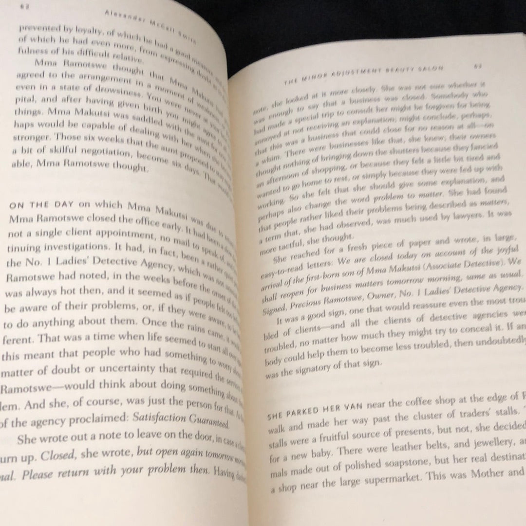 ‘The Minor Adjustment Beauty Salon’ by Alexander McCall Smith