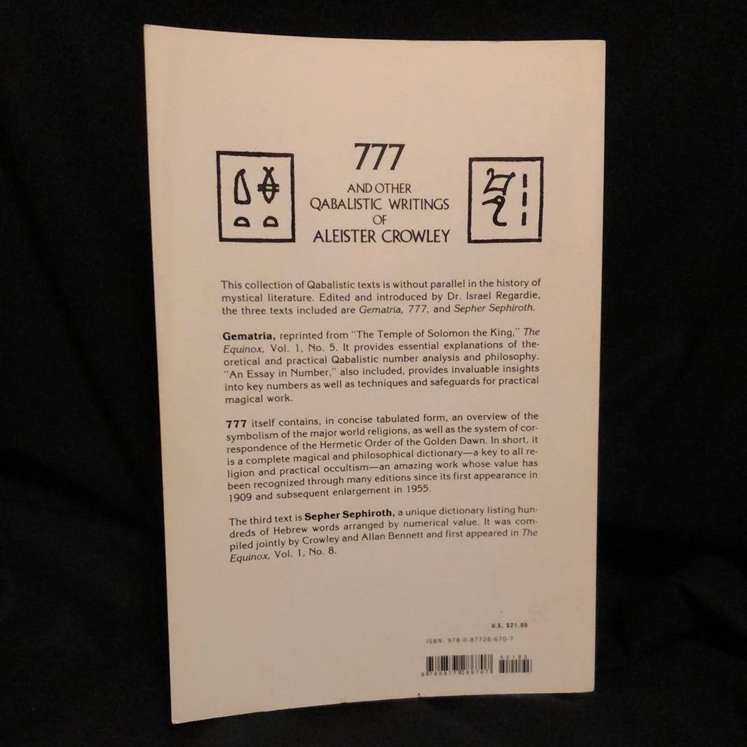 ‘777 and Other Qabalistic Writings of Aleister Crowley’