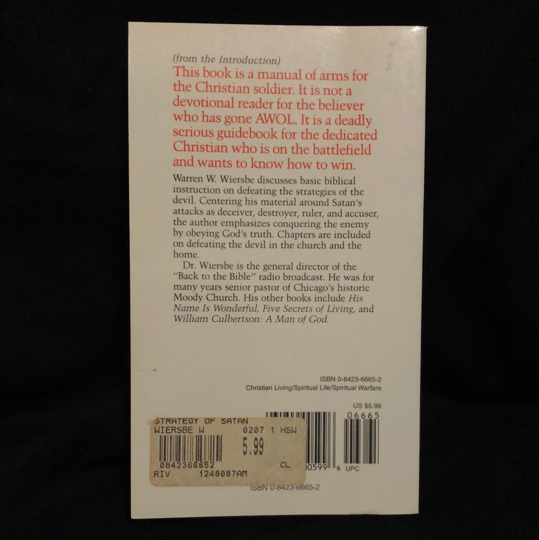 ‘The Strategy of Satan’ by Warren W. Wiershe